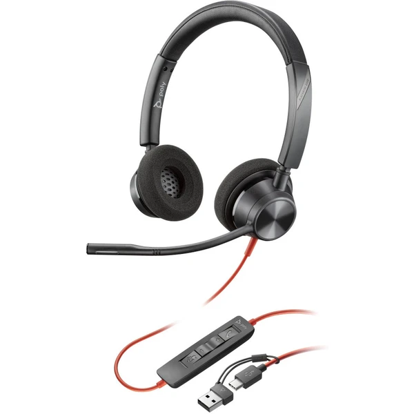 Poly Blackwire 3320 Headset + USB-C/A adaptér - Slúchadlá - Hlavný obrázok