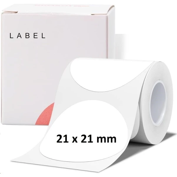 Niimbot štítky R 21x21mm 300ks Round pre B21, B3S, B1 biele - Pásky pre štítkovače - Obrázok 44S0000N01