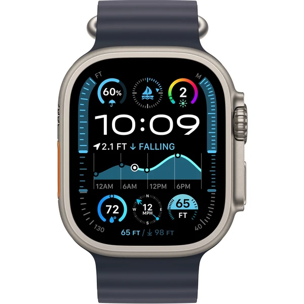 Apple Watch 49/46/45/44mm predĺženie námornícky modrého oceánskeho remienka s prírodným titánom - Remienky - Obrázok 44S7000K01