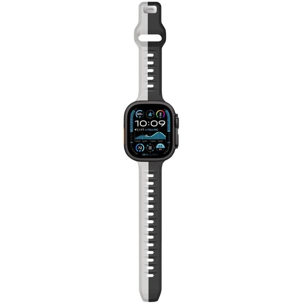 CubeNest Premium Silicon Band remienok Apple Watch 42-49 mm čierny/sivý - Remienky - Obrázok 44UD000O01