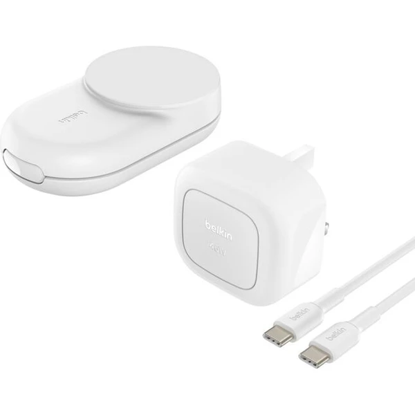 Belkin UltraCharge ™ Qi2 25W 3v1 MagSafe nabíjačka pre iPhone/Apple Watch/AirPods biela - Nabíjačky - Obrázok 44ZM000K01