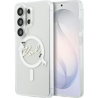 Karl Lagerfeld IML Choupette Karl Script Logo Magnetický kryt Samsung Galaxy S26 Ultra priehľadný - Puzdra