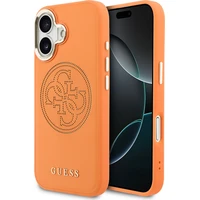 Guess PU Perforated 4G Logo MagSafe kryt iPhone 17 oranžový - Puzdra