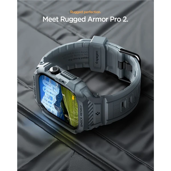 Spigen Rugged Armor Pro 2 puzdro Apple Watch 11 (46mm) dark gray - Puzdra - Obrázok 44c143df729d4a1291852b77e0b8bf58
