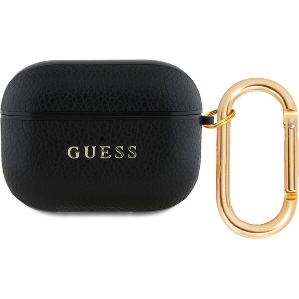 Guess PU Grained Classic Logo puzdro pre AirPods Pre čierne
