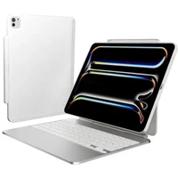 MAGEASY CoverBuddy Leather White - iPad Pro 13" 2024 - Puzdra