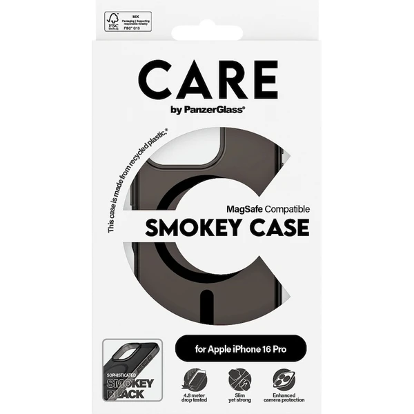 PanzerGlass® CARE kryt Apple iPhone 16 Pro MagSafe Smokey dymový/čierny - Puzdra - Obrázok 4508000P01
