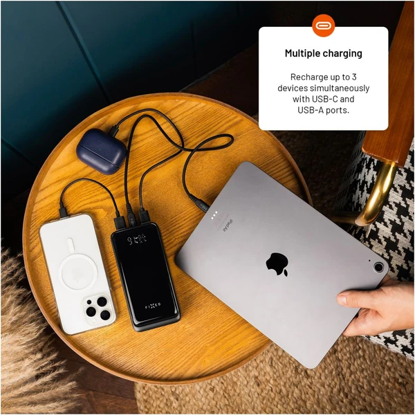FIXED Zen2 30 Plus powerbanka s LCD displejom a PD 65W, 30 000 mAh, čierna - Powerbanky - Obrázok 455c99dae1b14b69b6fdb43221521443