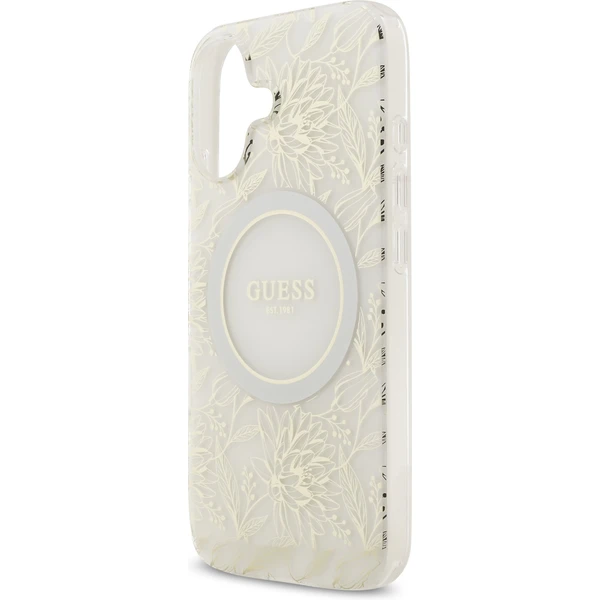Guess IML Flowers Allover Strap MagSafe kryt iPhone 17 biely - Puzdra - Obrázok 45865dffbc09422a809529a7a21dbf5c