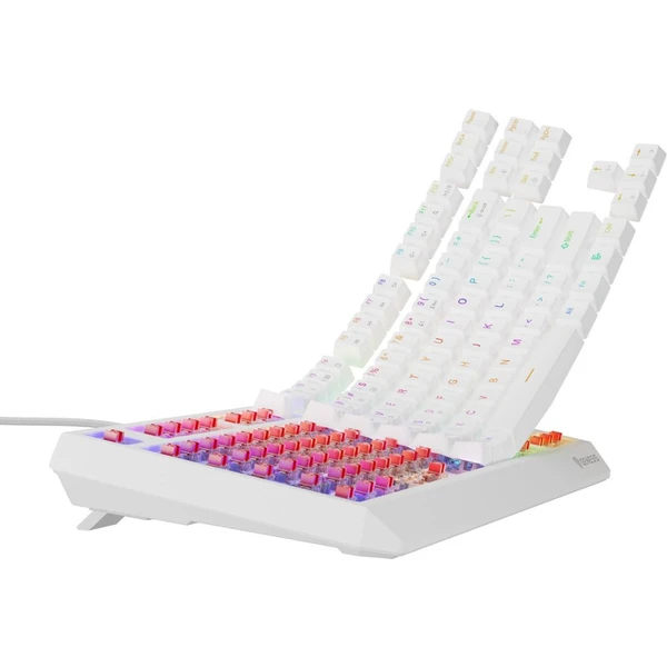Genesis THOR 230 TKL RGB bezdrôtová mechanická klávesnica biela Outemu Red - Klávesnice - Obrázok 45I5000O01