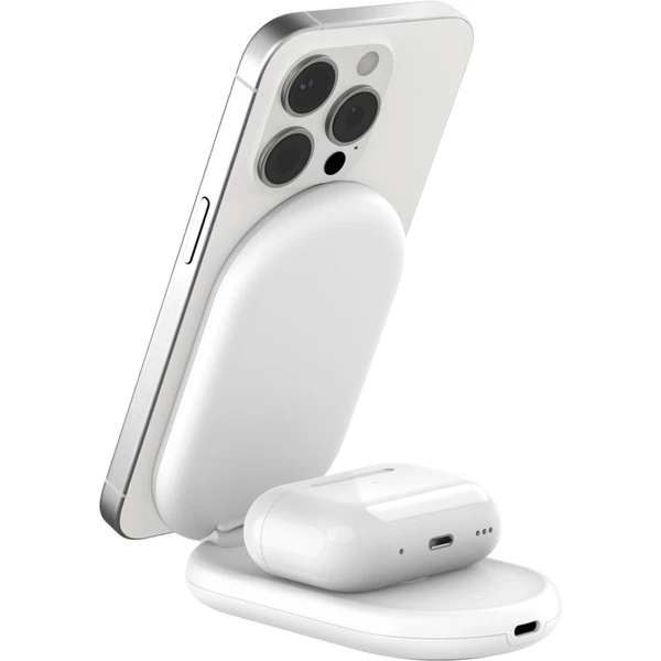 Belkin BOOST CHARGE Qi2 (MagSafe) 15W 2v1 skladacia nabíjačka biela - Nabíjačky - Obrázok 45S9000P01