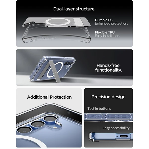 Spigen Ultra Hybrid S MagSafe kryt Samsung Galaxy S25 biely - Puzdra - Obrázok 45c32a1d64d74e1aa8518922d6191154