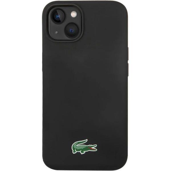 Lacoste Liquid Silicone Microfiber Croc Logo MagSafe kryt iPhone 13/14/15 čierny - Puzdra - Obrázok 45ca5d3f5e7a440d8602f757954d715a