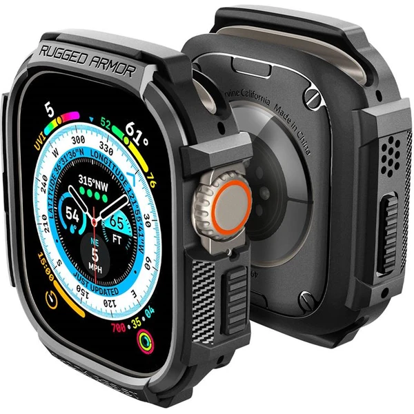 Spigen Rugged Armor kryt Apple Watch Ultra 3/2/1 (49mm) čierny - Puzdra - Hlavný obrázok
