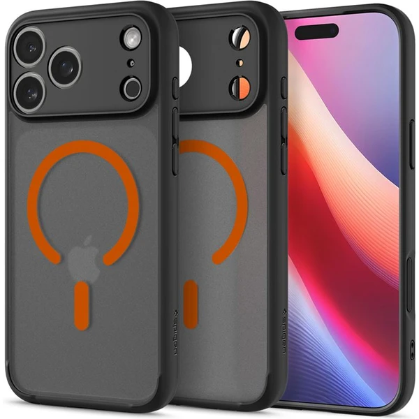 Spigen Ultra Hybrid MagSafe kryt iPhone 17 Pro frost black orange - Puzdra - Hlavný obrázok