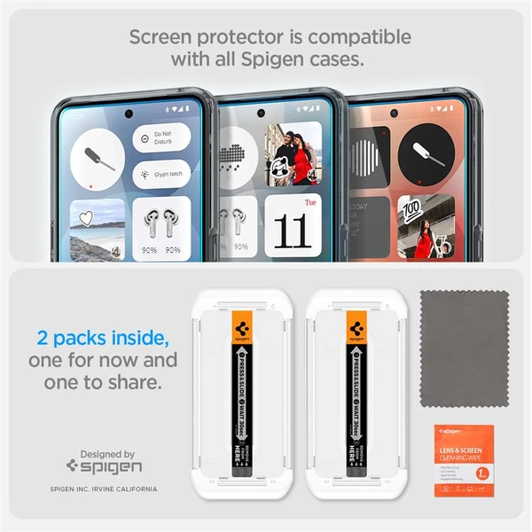 Spigen Glass tR EZ Fit tvrdené sklo Nothing Phone (3) číre (2 ks) - Ochranné fólie a sklo - Obrázok 4610f048602e4b049867acd69e21d6fe