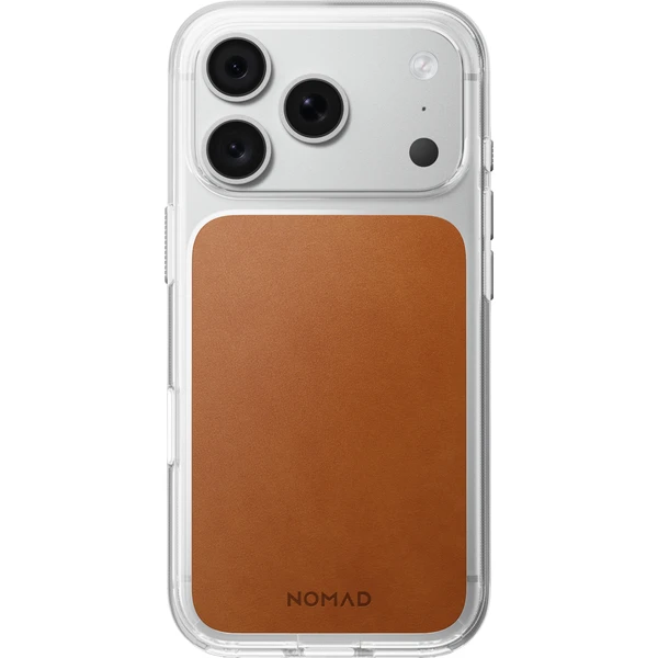 Nomad Clear Leather (Horween) MagSafe kryt iPhone 17 Pro/18 Pro Saddle - Puzdra - Obrázok 46432ebd83864ef7beb3d1476ae266e8