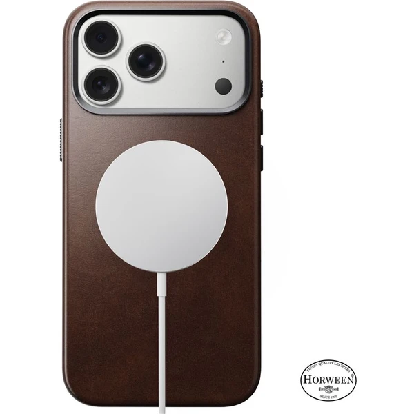 Nomad Traditional Leather Case (Horween) MagSafe kožený kryt iPhone 17 Pro Max Rustic Brown - Puzdra - Obrázok 4657c3925701499abe27c89fa72860e2