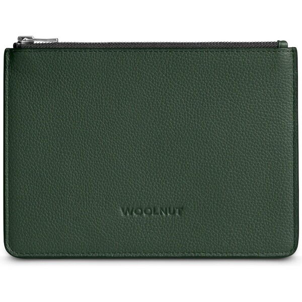 E-shop Woolnut Leather Pouch (Flat) kožené púzdro tmavo zelené