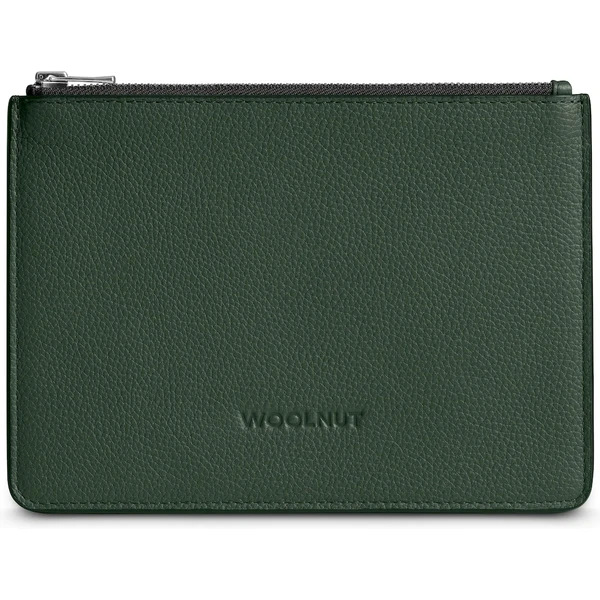 Woolnut Leather Pouch (Flat) kožené púzdro tmavo zelené - Organizéry - Hlavný obrázok