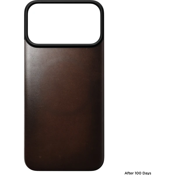 Nomad Magnetic Leather Back (Horween) MagSafe kožený kryt iPhone 18 Pro Max Rustic Brown - Puzdra - Obrázok 467793d5e4a74db19a416480344f7d1a