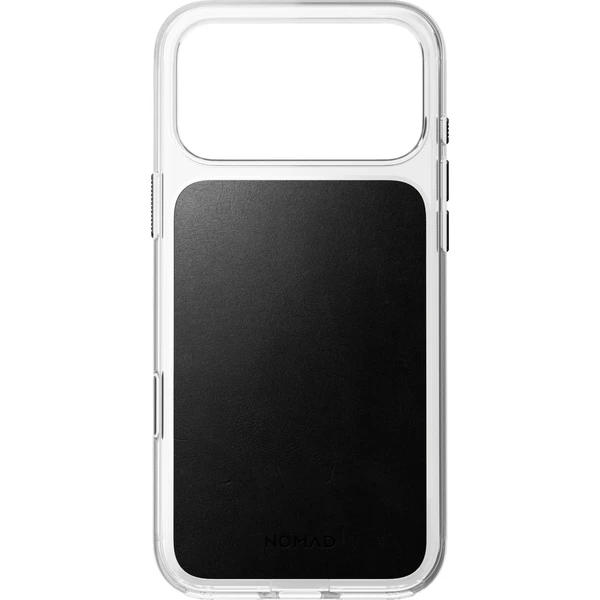 Nomad Clear Leather (Horween) MagSafe kryt iPhone 18 Pro Max Black - Puzdra - Obrázok 468538d8a7224177aa1e131623b4adef