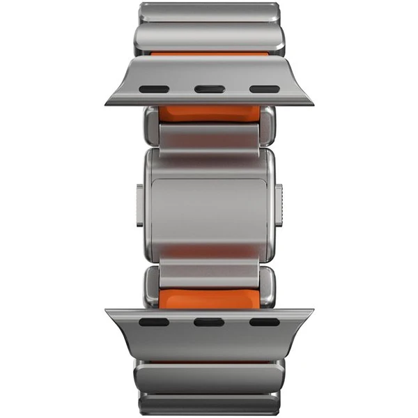 Nomad Stratos Band FKM remienok Apple Watch 45/46/49mm Natural Titanium/Ultra Orange - Remienky - Obrázok 4687bf9cf1a44cf8a7d7b842eae2864b