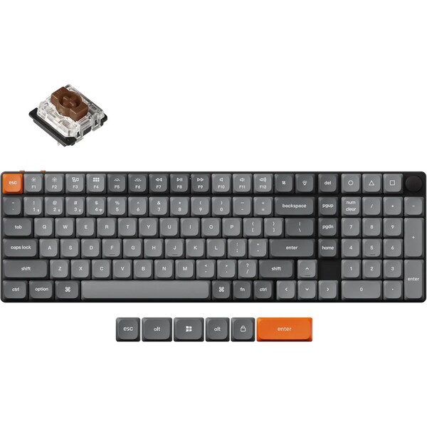 Keychron K17 Max herná klávesnica (US) čierna