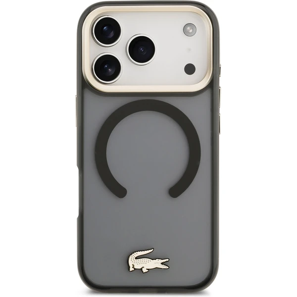 Lacoste PC/TPU Frosted Finish Gold Logo MagSafe kryt iPhone 17 Pro čierny - Puzdra - Obrázok 46b5abce771e43bf9365916141b49a69