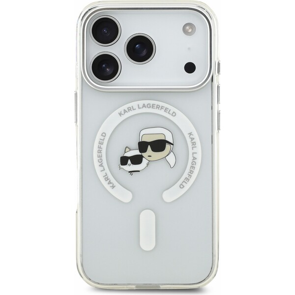 Karl Lagerfeld IML K&CH Heads Metal Frame MagSafe Zadný kryt pre iPhone 18 Pro White - Puzdra - Obrázok 46b78b229b144a8fa59eb60942c12e40