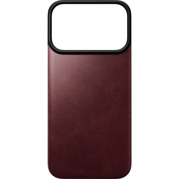 Nomad Magnetic Leather Back (Horween) MagSafe kožený kryt iPhone 17 Pro/18 Pro Burgundy - Puzdra - Obrázok 46e78d3bb78d4bd1b977fa6a7756c842