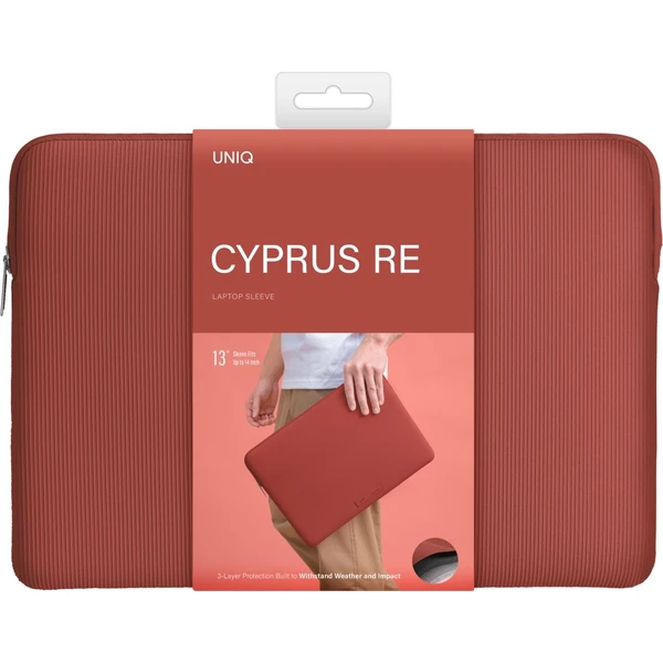 UNIQ Cyprus Ridge Edition neoprénové puzdro pre MacBook/notebook (13”/14") Burnt Sienna - Puzdra - Obrázok 4710e7f06c4d4167b2dbf247e6a9a52e