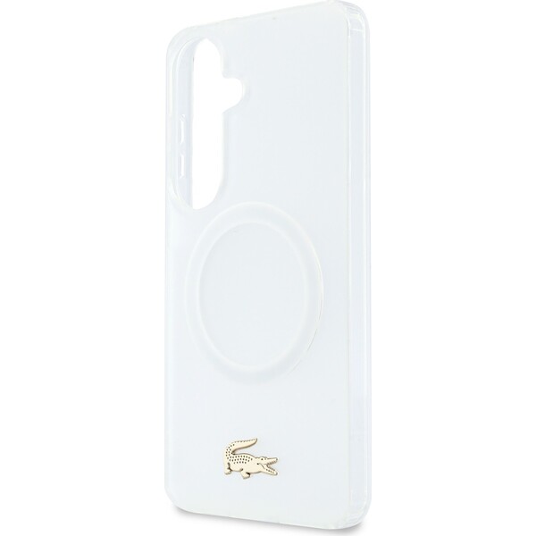 Lacoste PC/TPU Frosted Finish Zlaté logo Magnetický kryt Samsung Galaxy S26 biely - Puzdra - Obrázok 47287b649c9d4cfe8282b3c66870af61