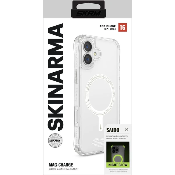 SKINARMA Saido Niteglow Mag-Charge kryt iPhone 16 Plus číry - Puzdra - Obrázok 4734b1d66d2645ef88002468ea368095
