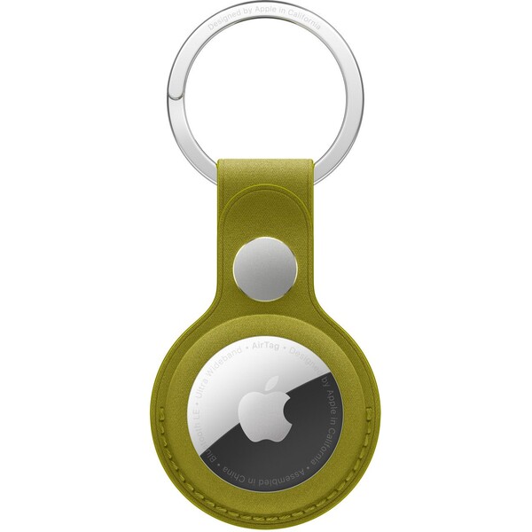 Apple FineWoven kľúčenka na AirTag zelenožltá