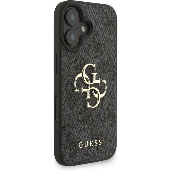 Guess PU 4G Metal Logo Strap kryt iPhone 16 čierny - Puzdra - Obrázok 475d3702a74a4e8d894b92ea2542a969