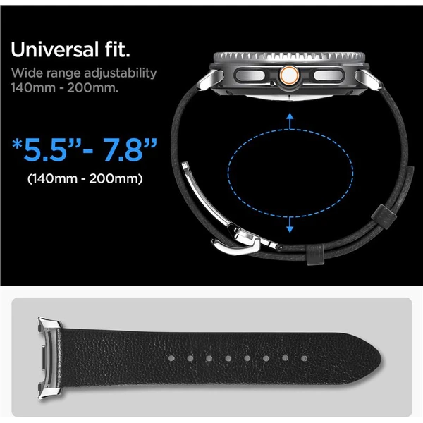 Spigen Enzo Band remienok Samsung Galaxy Watch8 46/44/40mm čierny - Remienky - Obrázok 47868f8987ce4c8c98d91c557512fa63