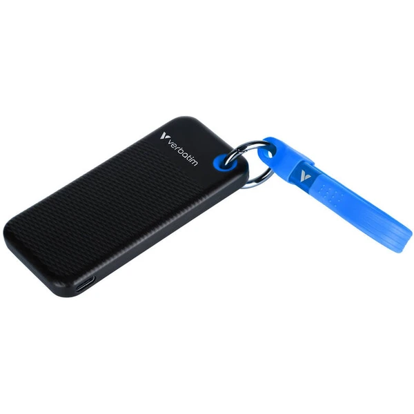 Verbatim Pocket SSD 1TB USB-C čierna/modrá - SSD - Obrázok 47JD000P01