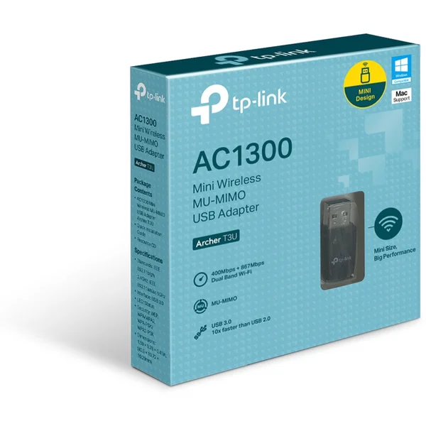 TP-Link Archer T3U WiFi USB adaptér - Sieťové karty - Obrázok 47QFF00101