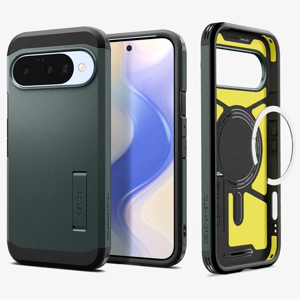 Spigen Tough Armor MagSafe kryt Google Pixel 10/10 Pro zelený - Puzdra - Hlavný obrázok