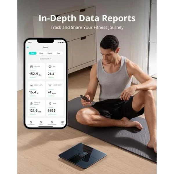 Anker eufy P2 Pro chytrá osobná váha čierna - Inteligentné váhy - Obrázok 47da643b513149e889f6e2b29a1acfbd