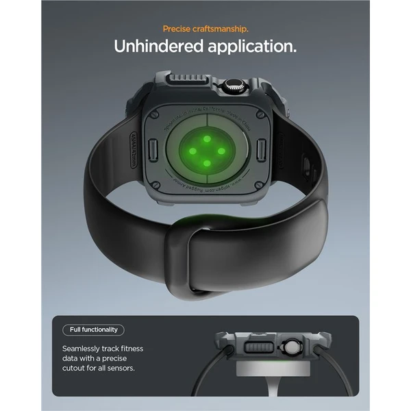 Spigen Rugged Armor 2 puzdro Apple Watch 11 (46mm) dark gray - Puzdra - Obrázok 47de99701bab497a99ef4f8917c1348b