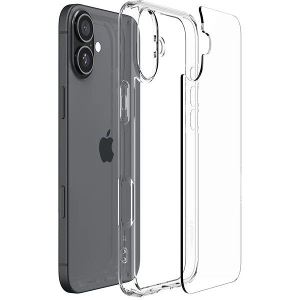 Spigen Crystal Hybrid kryt iPhone 16 crystal clear - Puzdra - Obrázok 47f2e832fb304f98b3bcc9889f2272dc