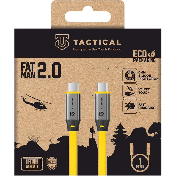 Tactical Fat Man 2.0 kábel USB-C/USB-C 1m žltý - Káble a redukcie - Obrázok 480f8e2776cf415b8697242dee709efc