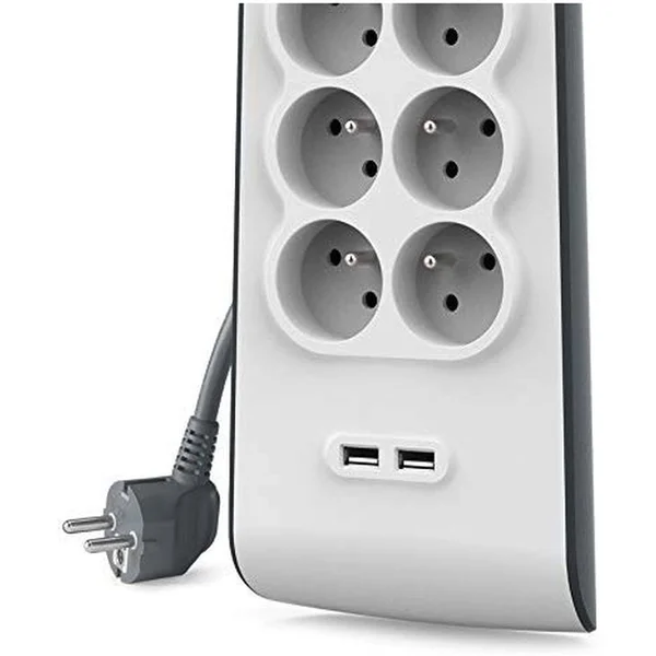Belkin prepäťová ochrana BSV804, 8 zásuviek, 2xUSB/2.4A, 2m - Prepäťové ochrany - Obrázok 481L100301