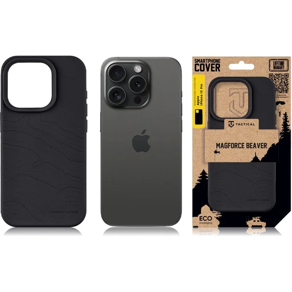 Tactical MagForce Beaver Kryt s MagSafe pre iPhone 15 Pro Asphalt - Puzdra - Obrázok 48454385346e4f679f69e6e73f37d668