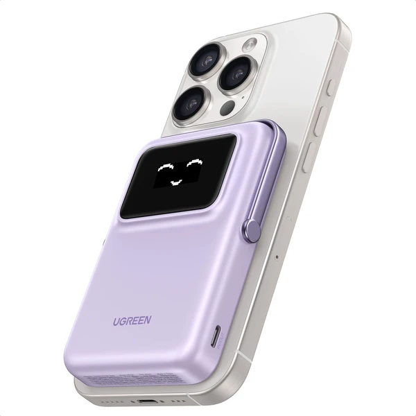 UGREEN Uno MagSafe/Qi2 Powerbanka so stojanom, 10000 mAh, 20W, fialová - Powerbanky - Hlavný obrázok