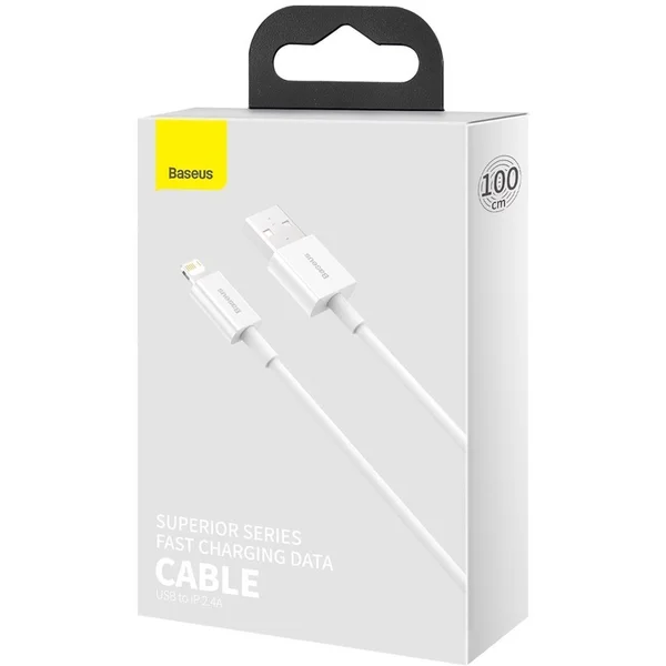 Baseus Superior USB-A/Lightning napájací kábel 1m biely - Káble a redukcie - Obrázok 486E300401