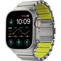 Nomad Stratos Band FKM remienok Apple Watch 45/46/49mm Natural Titanium/Volt - Remienky