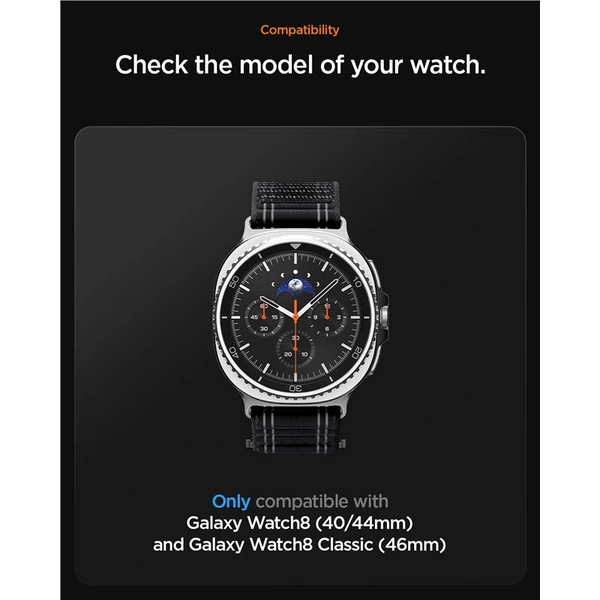 Spigen Fabric Band remienok (suchý zips) Samsung Galaxy Watch8 46/44/40mm čierny - Remienky - Obrázok 48898896249245b1b87ac48fa9329fd0